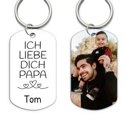 Love Faith Mein Papa Schlüsselanhänger - Personalisiertes Fotogeschenk - Geschenk für Väter von Love Faith