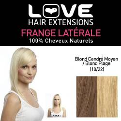 Love Hair Extensions 100% Echthaar-Seitenpony Farbe 10/22 - Mittleres Aschbraun/Strandblond, 1er Pack (1 x 1 Stück) von Love Hair Extensions