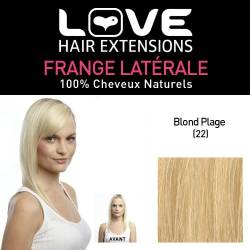 Love Hair Extensions 100% Echthaar-Seitenpony Farbe 22 - Strandblond, 1er Pack (1 x 1 Stück) von Love Hair Extensions
