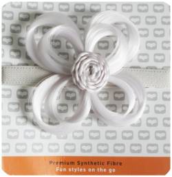 Love Hair Extensions Blume auf elastischem Kopfband Farbe Weiß, 1er Pack (1 x 1 Stück) von Love Hair Extensions