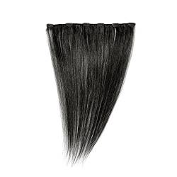 Love Hair Extensions Einteilige 100% Echthaar-Clip-In-Extensions - maximales Volumen Farbe 1 - Tiefschwarz - 46cm, 1er Pack (1 x 35 g) von Love Hair Extensions