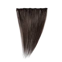 Love Hair Extensions Einteilige 100% Echthaar-Clip-In-Extensions - maximales Volumen Farbe 3 - Mittelbraun - 46cm, 1er Pack (1 x 35 g) von Love Hair Extensions