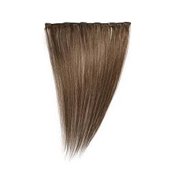Love Hair Extensions Einteilige 100% Echthaar-Clip-In-Extensions - maximales Volumen Farbe 6 - Dunkles Aschbraun - 46cm, 1er Pack (1 x 35 g) von Love Hair Extensions