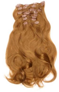 Love Hair Extensions Haarverlängerung Komplett-Set Silky Straight Thermofaser, 45,7 cm, 10 Haarteile, Medium Ash Brown von Love Hair Extensions