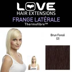 Love Hair Extensions Thermofiber Clip-In-Seitenpony Farbe 2 - Dunkelbraun, 1er Pack (1 x 1 Stück) von Love Hair Extensions