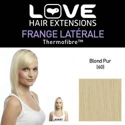 Love Hair Extensions Thermofiber Clip-In-Seitenpony Farbe 60 - klares Blond, 1er Pack (1 x 1 Stück) von Love Hair Extensions