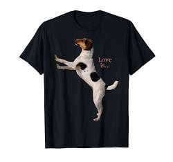 Jack Russell Terrier Shirt Mama Papa Damen Herren Kinder Love Dog T-Shirt von Love Is Jack Russel Terrier Gifts