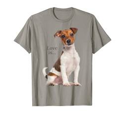 Jack Russell Terrier Shirt Mama Papa Damen Herren Kinder Love Dog T-Shirt von Love Is Jack Russel Terrier Gifts