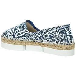 Love Moschino Damen Espadrillas Fahrer-Slipper, blau, 41 EU von Love Moschino