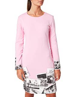 Love Moschino Damen Fitted Long Sleeves Custom Print with Romantic Black and White Photos Casual Dress, Pink, 42 von Love Moschino