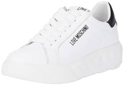 Love Moschino Damen Ja15034g1lia110a Sneaker, Weiss SCHWARZ, 40 EU von Love Moschino