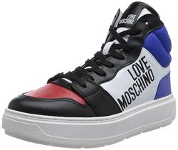 Love Moschino Damen Ja15284g1giac10b40 W.Sneakers, Mix Bi/Ne/Ross/Blue, 40 EU von Love Moschino