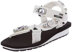 Love Moschino Damen Ja16153g0gi45100 Platform Sandalen, Weiß, 36 EU von Love Moschino