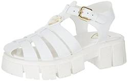 Love Moschino Damen Ja16226g0gia0100 Platform Sandalen, Weiß, 36 EU von Love Moschino