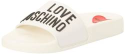 Love Moschino Damen Ja28052g0ii14100 SABOTD.POOL25 PVC Weiss/SCHWARZ, 35 EU von Love Moschino