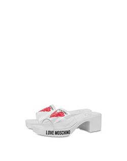 Love Moschino Damen Ja28256G0GI50100 Absatzmuscheln, Weiß, 38 EU von Love Moschino