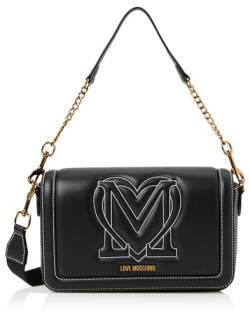 Love Moschino Damen Schultertasche, Schwarz Schultertasche, Schwarz von Love Moschino