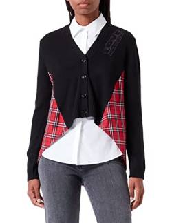 Love Moschino Damen Long-sleeved A-line Cardigan pullover, Red Black, 42 EU von Love Moschino