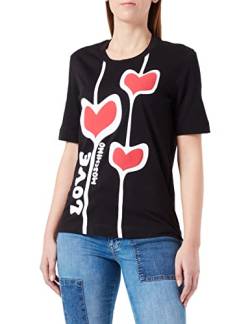 Love Moschino Damen Regular Fit Short-sleeved T-shirt T Shirt, Schwarz, 48 EU von Love Moschino