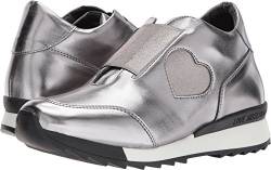 Love Moschino Damen SCARPAD.POWERZ45 LAM.PU Acc/ELA.ARG Sneaker, Silber (Steel), 36 EU von Love Moschino