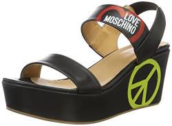 Love Moschino Damen Sandalen, Schwarz (Black 000), 41 EU von Love Moschino