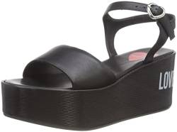 Love Moschino Damen Sandalo Sandale, Schwarz, 38 EU von Love Moschino