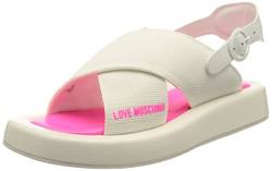 Love Moschino Damen Sandalo Sandale, Weiß, 39 EU von Love Moschino