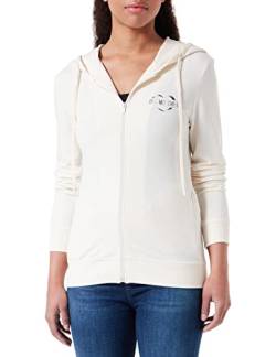 Love Moschino Damen Slim Fit With Hood in Stretch Cotton-modal Fleece Jacket, CREAM, 48 EU von Love Moschino