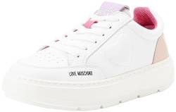 Love Moschino Damen Sneaker, Bianco, 40 EU von Love Moschino