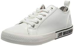 Love Moschino Damen Sneakers in Naplak, Herbst-Winter 2020 Kollektion. Hergestellt in Italien, Farbe: Weiß. Größe:41 Gymnastikschuh, 35 EU von Love Moschino