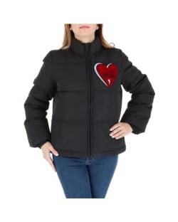 Love Moschino Damen Thunder Heart Embroidery Jacke, black, 36 DE (Herstellergröße: 40) von Love Moschino