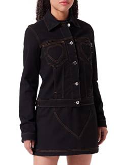 Love Moschino Damen Trucker JACKET, Schwarz, 40 EU von Love Moschino