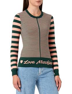 Love Moschino Damen Zipped in Blended Wool Jacket, RED GREEN, 46 EU von Love Moschino