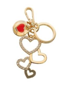 Love Moschino Schlüsselanhänger für Damen, Modell JC5453PP4IK2, aus synthetischem Leder., gold von Love Moschino