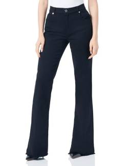 Love Moschino Women's Flare fit 5-Pocket Trousers Casual Pants, Black, 32 von Love Moschino