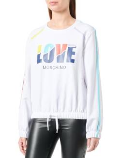 Love Moschino Women's Long-Sleeved Regular fit Sweatshirt, Optical White, 44 von Love Moschino