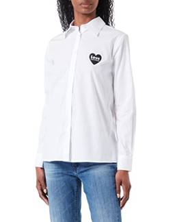 Love Moschino Women's Regular fit Long-Sleeved Shirt, Optical White, 40 von Love Moschino