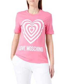 Love Moschino Women's Regular fit Short-Sleeved T-Shirt, Fuchsia, 44 von Love Moschino