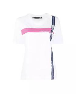 Love Moschino Women's Regular fit Short-Sleeved T-Shirt, Optical White, 46 von Love Moschino