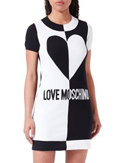 Love Moschino Women's Short-Sleeved Tube Dress, Black White, 42 von Love Moschino