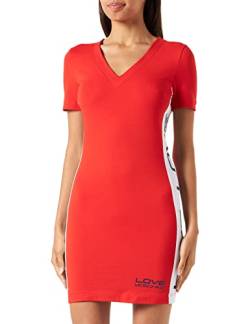 Love Moschino Women's Slim fit Dress, RED White, 38 von Love Moschino