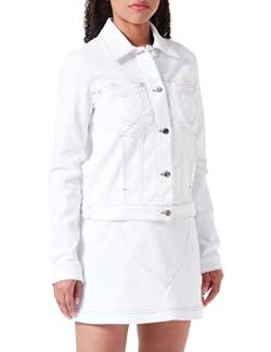 Love Moschino Women's Trucker Jacket, Optical White, 40 von Love Moschino