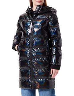 Love Moschino Women's super-Shiny Light Technical Fabric Zip Puller. Jacket, Black, 40 von Love Moschino