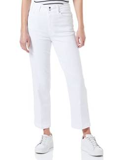 Love Moschino Womens 5 Pocket Trousers with Heart Tag Casual Pants, Optical White, 33 von Love Moschino
