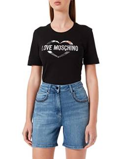 Love Moschino Womens 5 Pockets with Studs Denim Shorts, 42 von Love Moschino
