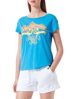 Love Moschino Womens Boxy fit Cotton Jersey T-Shirt, Light Blue, 38 von Love Moschino