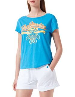 Love Moschino Womens Boxy fit Cotton Jersey T-Shirt, Light Blue, 40 von Love Moschino