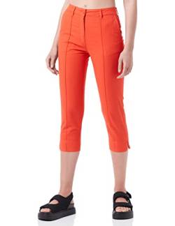 Love Moschino Womens Capri in Stretch Cotton-Linen Lässige Hose, ORANGE, 40 von Love Moschino