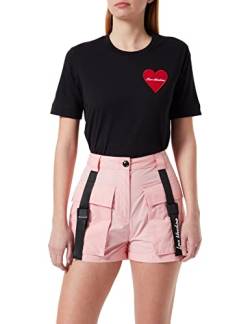 Love Moschino Womens Cotton-Nylon Light Canvas Casual Shorts, PINK, 38 von Love Moschino