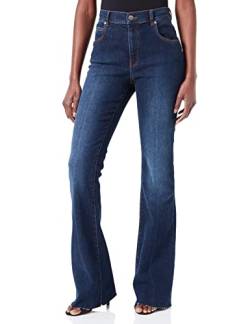 Love Moschino Womens Flared 5 Pocket Trousers Jeans, Denim, 26 von Love Moschino